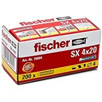 fischer 70004 Taco SX 4x20 (Caja de 200 Ud.)- 070004- Gris